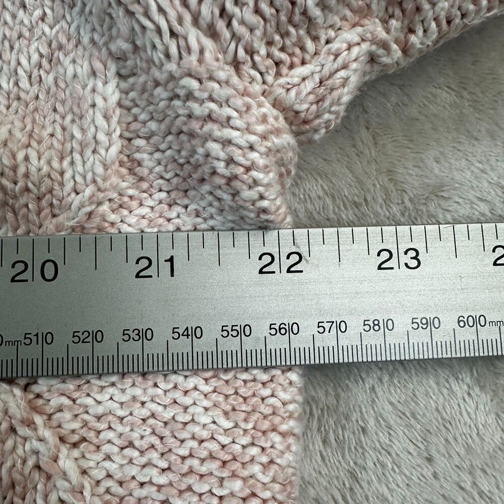 J Jill Sweater Size Large Pink and White Color V-neck Three-Quarter Sleeve - Picture 6 of 9